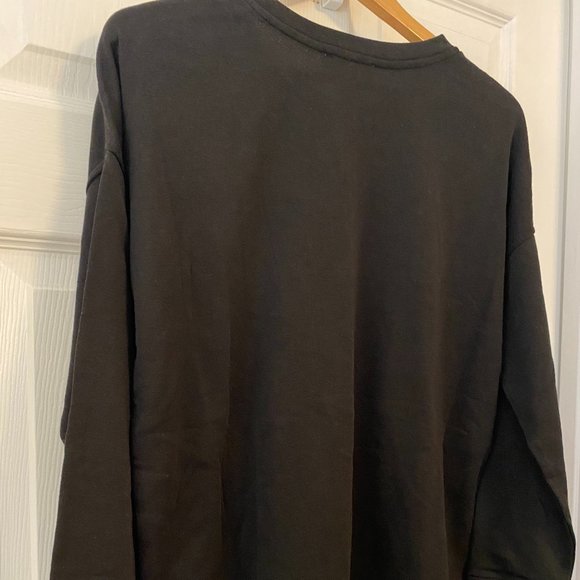 NWT Halston Studio Crew Neck Long Sleeve Sweater Sweatshirt French Terry - Picture 9 of 10